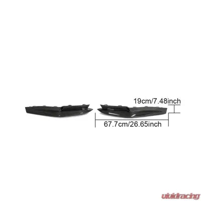 Vivid Racing VR-G80M3-612 VR Aero Carbon Fiber Rear Bumper Splitter V2 BMW M3 G80