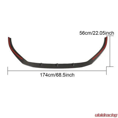 Vivid Racing VR-RS3-600 VR Aero Carbon Fiber Front Lip Spoiler V1 Audi RS3 Sedan 2017-2019
