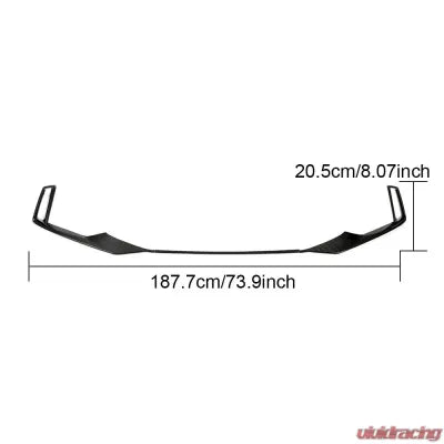 Vivid Racing VR-RS3-650 VR Aero Carbon Fiber Front Lip Spoiler V2 Audi RS3 Sedan 2017-2019