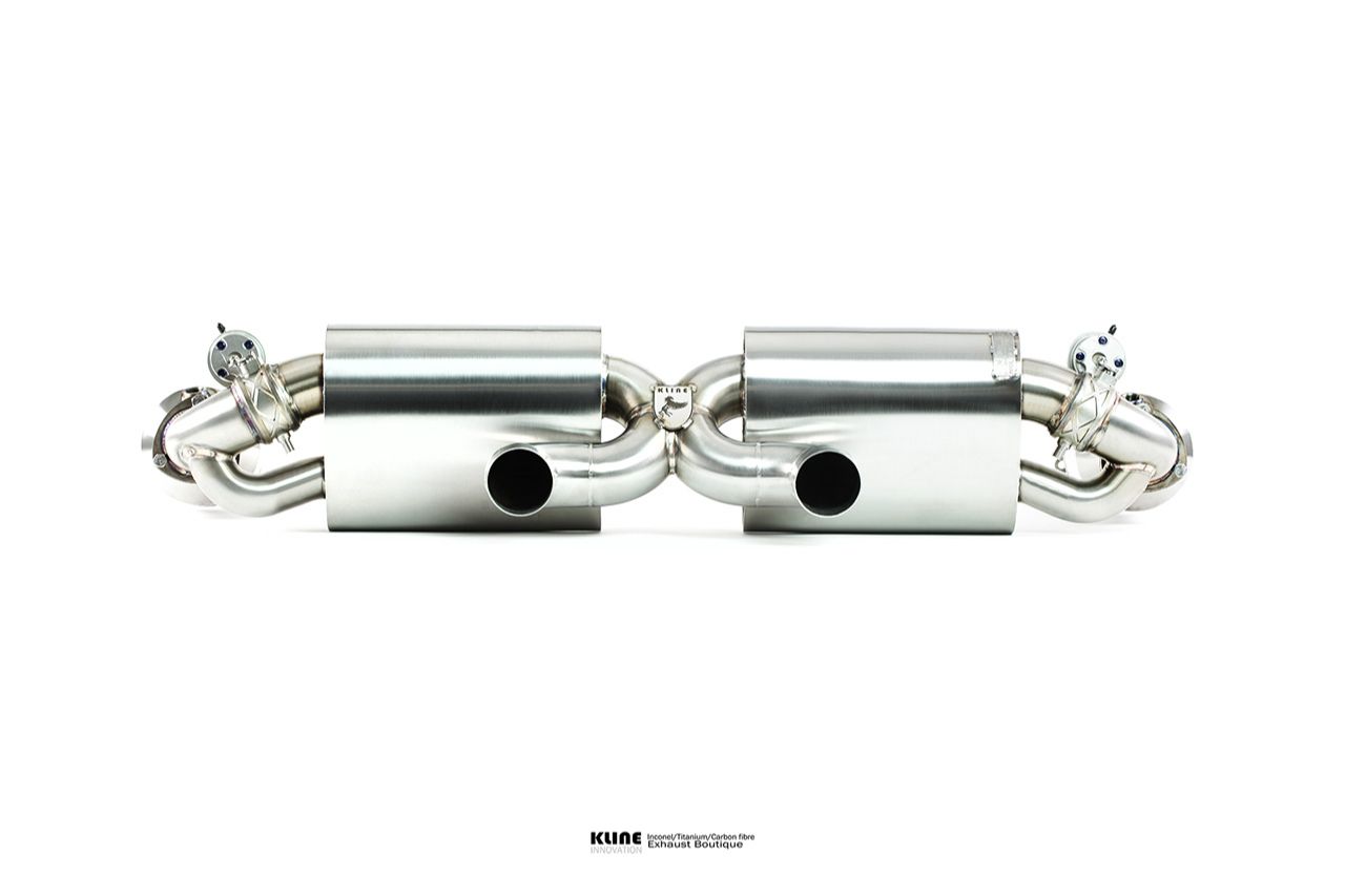 Kline Innovation KL-POR-991.2CR-DECAT-CS-OE-SS Race Pipe Set OEM Fit Porsche 991.2 GTS 3.0