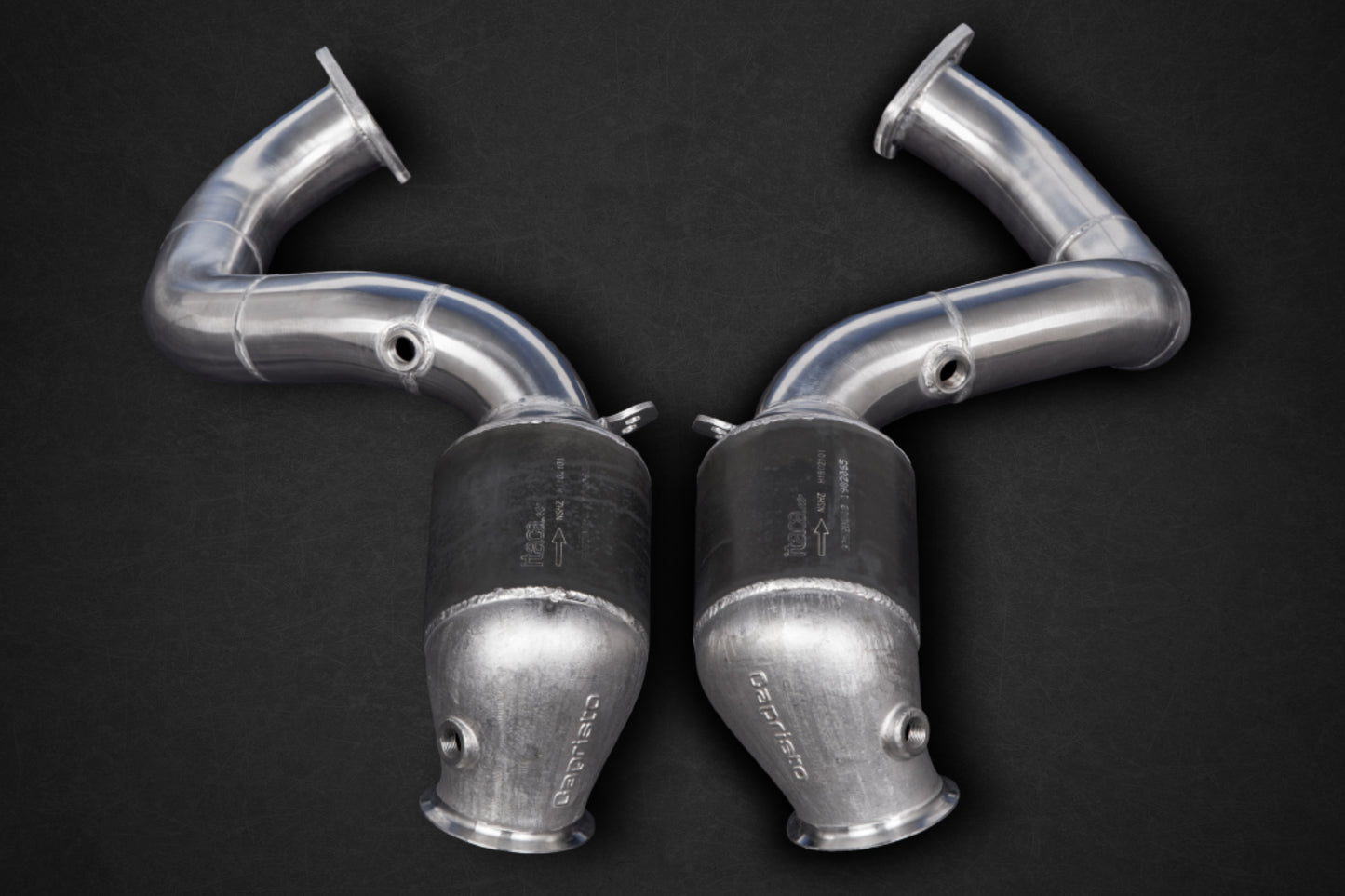 Capristo 02AM05003009 Aston Martin Vantage V12 (AE31) 100 Cell Sports Cat Downpipes (with Heat Blankets)