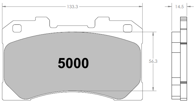 PFC 5000.01.15.44 FRONT BRAKE PADS RACE 01 CMPD 15MM FOR TOYOTA GR YARIS (GXPA16) / GR COROLLA (E210)