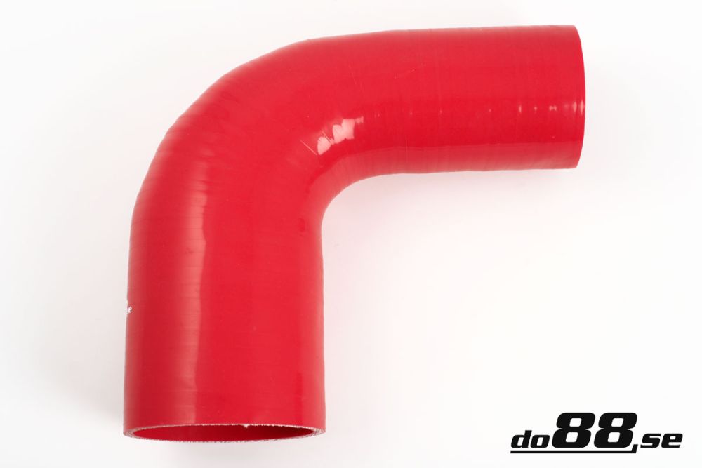 DO88 RBR90G89-102 Silicone Hose Red 90 degree 3,5 - 4'' (89 - 102mm)
