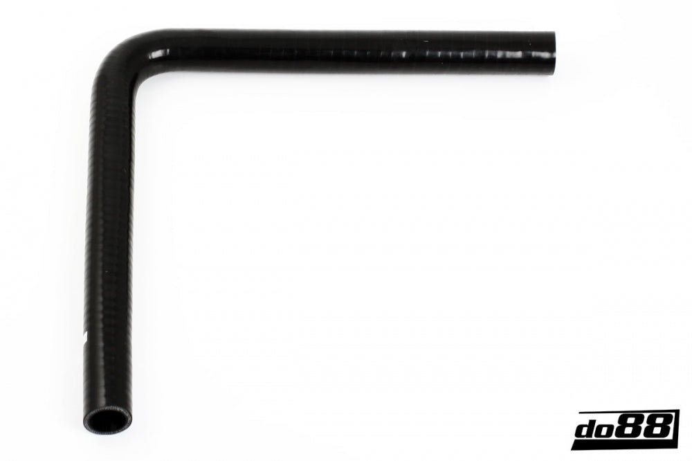 DO88 SLB90G35 Silicone Hose Black 90 degree long leg 1,375'' (35mm)