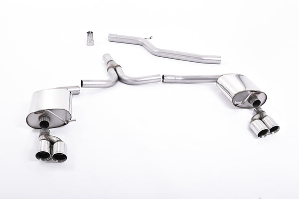 Milltek SSXAU299 Audi Cat-Back Quad Outlet (Inc. A4, A5)