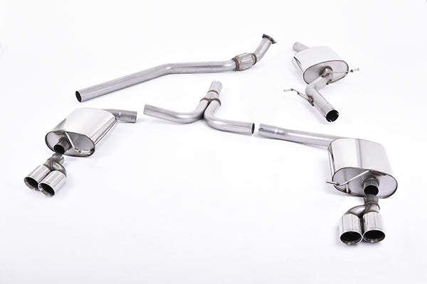 Milltek SSXAU303 Audi Cat-Back Quad-Outlet (Inc. A4, A5)
