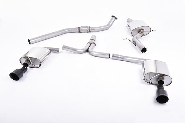 Milltek SSXAU436 Audi Dual-Outlet Cerakote Black Tip (Inc. A4, A5)