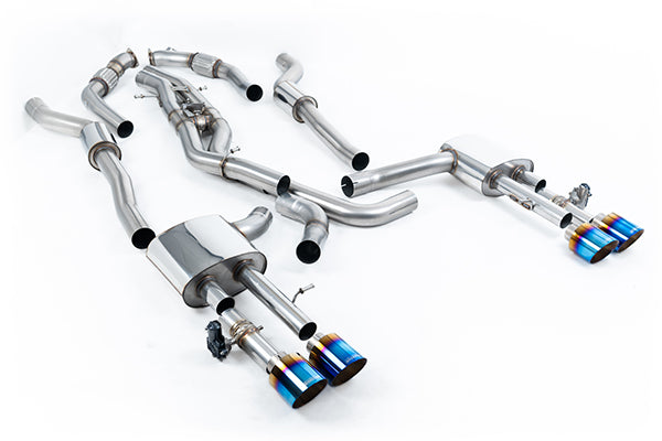 Milltek SSXAU946 Audi Resonated OPF/GPF Back System (Twin 80mm) With GT-115 Burnt Titanium Trims (Inc. S8)