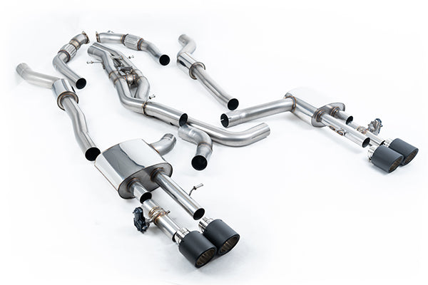 Milltek SSXAU947 Audi Resonated OPF/GPF Back System (Twin 80mm) With Jet-115 Carbon Trims (Inc. S8)