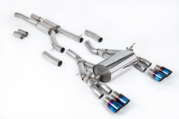Milltek SSXBM1150 BMW Equal Length (Loudest) Burnt Titanium Tips - Oe System
