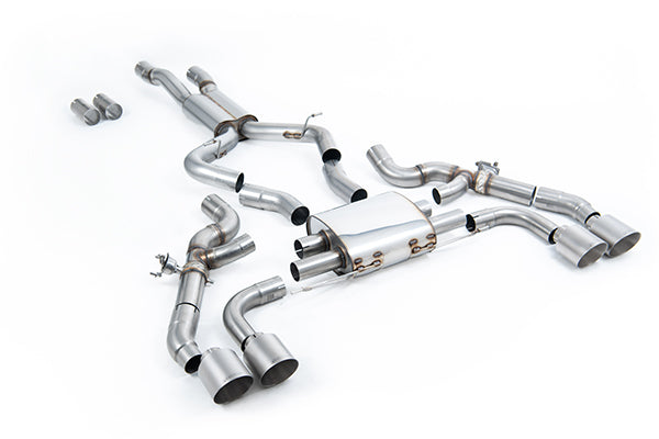 Milltek SSXBM1212 BMW OPF/GPF Back System - GT-115 Titanium Trims (Inc. X3, X4)