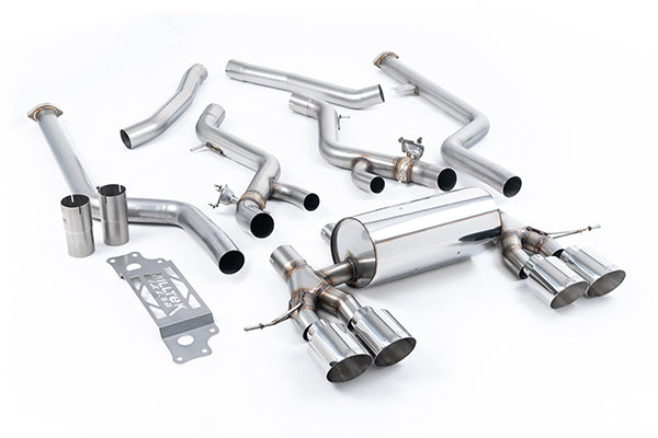Milltek SSXBM1306 BMW Cat-Back System - Non-Resonated With GT-115 Polished Trims