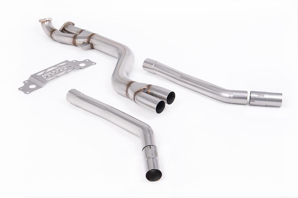 MillTek-SSXBM1330-Secondary Catalyst Bypass Single Mid Pipe 102mm - Non Resonated to Milltek Axle Back Only | ML Performance Car Parts