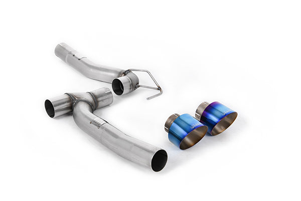 Milltek SSXFD382 Ford Upgrade Kits For Existing Milltek Cat-Back Systems With Burnt/Blue Titanium GT-100 Trims (Inc. Fiesta)
