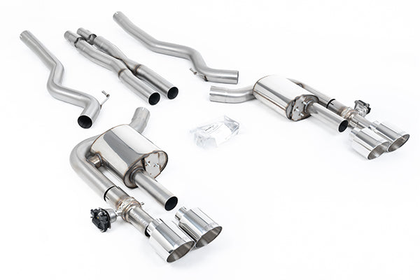 Milltek SSXFD416 Ford Active Valved Cat-Back With X Pipe And GT-115 / 4.5' Polished Tips (Inc. Mustang)