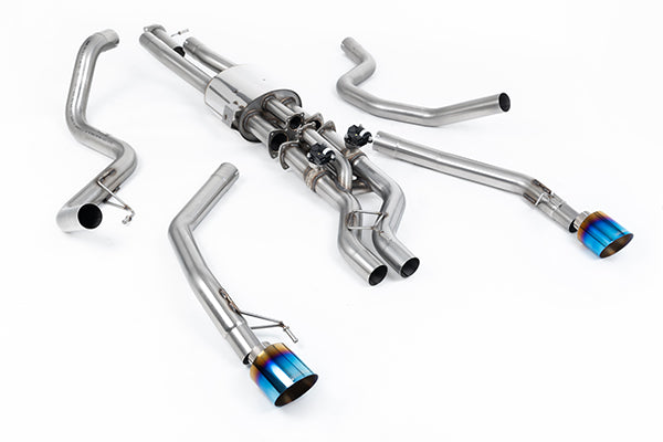 Milltek SSXFD451 Ford Valved Cat-Back With GT-115 Burnt/Blue Titanium Tips (Inc. Ranger)