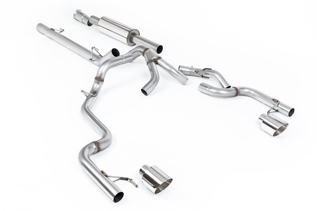 MillTek-SSXFD492-Cat-back Dual Outlet - Road Resonated with GT-115 Polished Tips | ML Performance Car Parts
