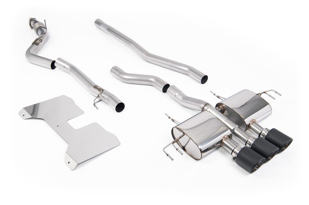 MillTek-SSXHO298-Cat-back Non Resonated (Loudest) NON-VALVED Catback with JET-115 Carbon Trims | ML Performance Car Parts