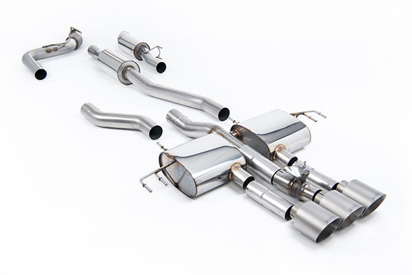 Milltek SSXHO312 Honda / Acura Cat-Back Resonated With 3 X GT-115 Brushed Titanium Trims (Inc. Integra)
