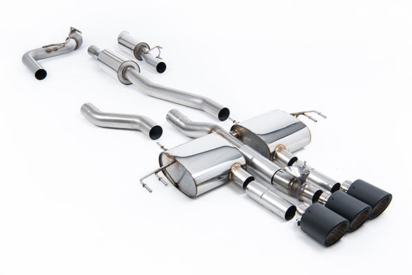 Milltek SSXHO314 Honda / Acura Cat-Back Resonated With 3 X Jet-115 Carbon Trims (Inc. Integra)
