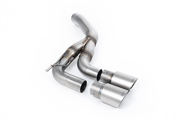 Milltek SSXLR165 Land Rover / Range Rover Rear Silencer with Twin GT-90 Brushed Titanium Trims (Inc. Defender)