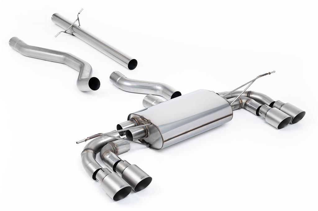 MillTek-SSXLR211-Particulate Filter-back OPF/GPF Back System Non Resonated (Louder) with GT-90 Titanium Trims | ML Performance Car Parts