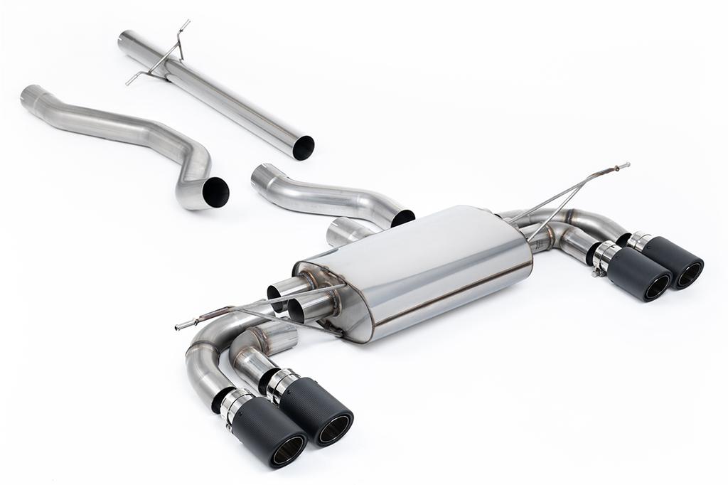 MillTek-SSXLR213-Particulate Filter-back OPF/GPF Back System Non Resonated (Louder) with Jet-90 Carbon Trims | ML Performance Car Parts