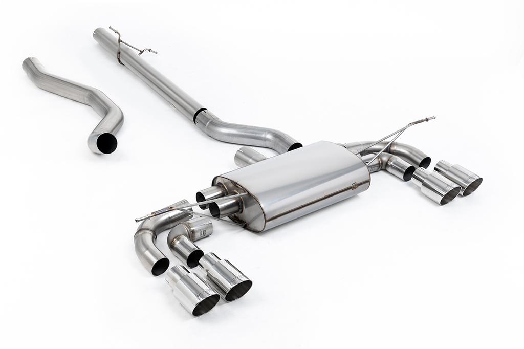 MillTek-SSXLR219-Particulate Filter-back OPF/GPF Back System Non Resonated (Louder) with GT-90 Polished Trims | ML Performance Car Parts