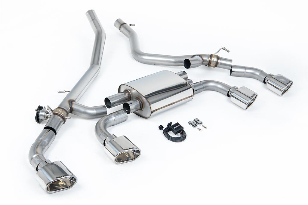 MillTek-SSXLR231-Cat-back Axle Back System (Valved) with Polished Ovals | ML Performance Car Parts