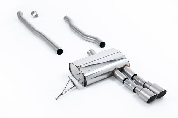 Milltek SSXM483 New Mini Cat-Back Non-Resonated (Louder) - Brushed Titanium Tips