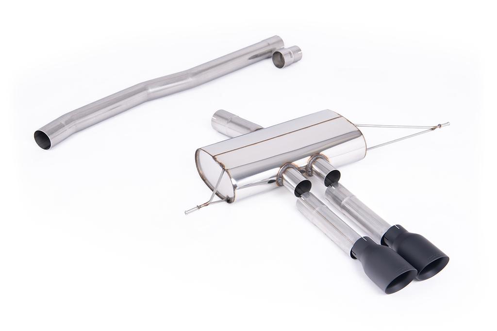 MillTek-SSXM493-Particulate Filter-back Non-Resonated (louder) OPF/GPF Back Systems for Sport Diffuser only (Requires Cutting) with GT-100 Cerakote Black Tips | ML Performance Car Parts