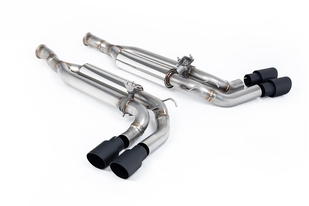 MillTek-SSXMZ165-Cat-back Cat Back Valved with Cerakote Black GT-90 Trims - Re-uses OE Valve Motors | ML Performance Car Parts