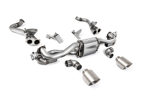 Milltek SSXPO186 Porsche GPF/OPF Bypass With Brushed Titanium GT-115 Trims (Inc. Boxster, Cayman)