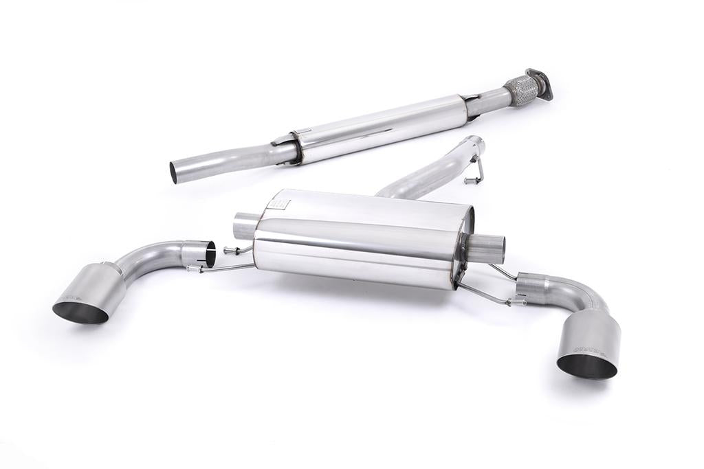 MillTek-SSXTY175-Secondary Cat-back Resonated. Brushed Titanium Tips - ECE Approved | ML Performance Car Parts