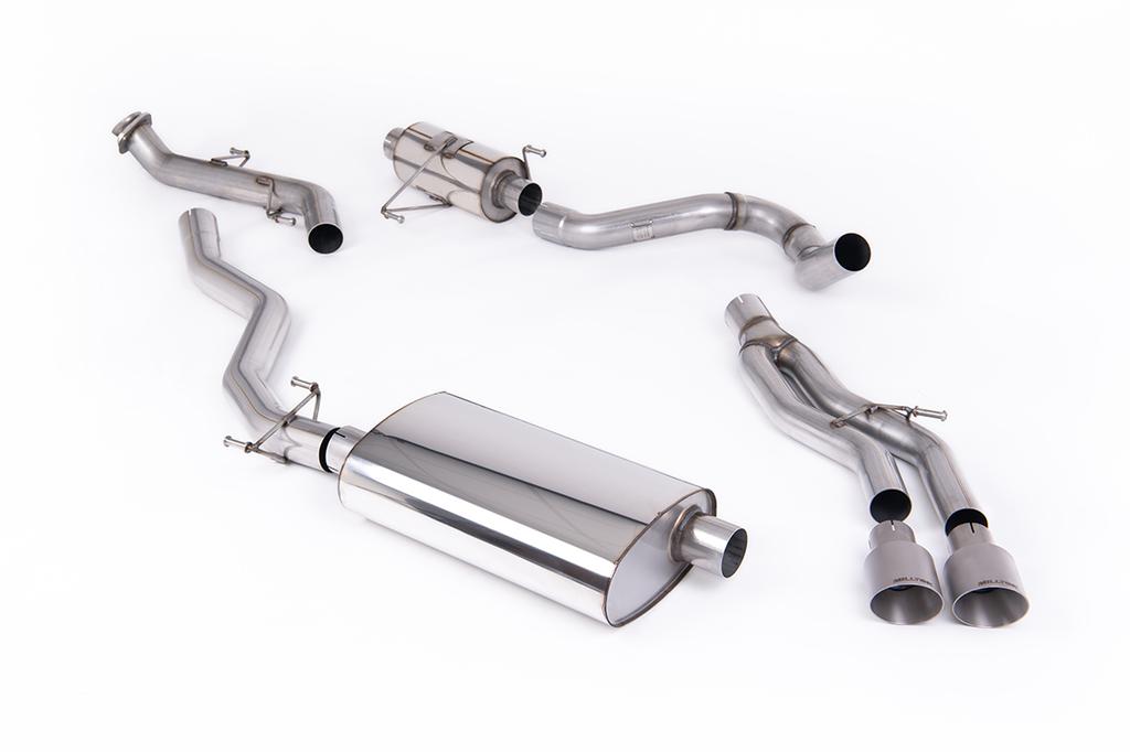 MillTek-SSXTY215-Cat-back Resonated Catback with 2 x GT-100 Brushed Titanium Tips | ML Performance Car Parts