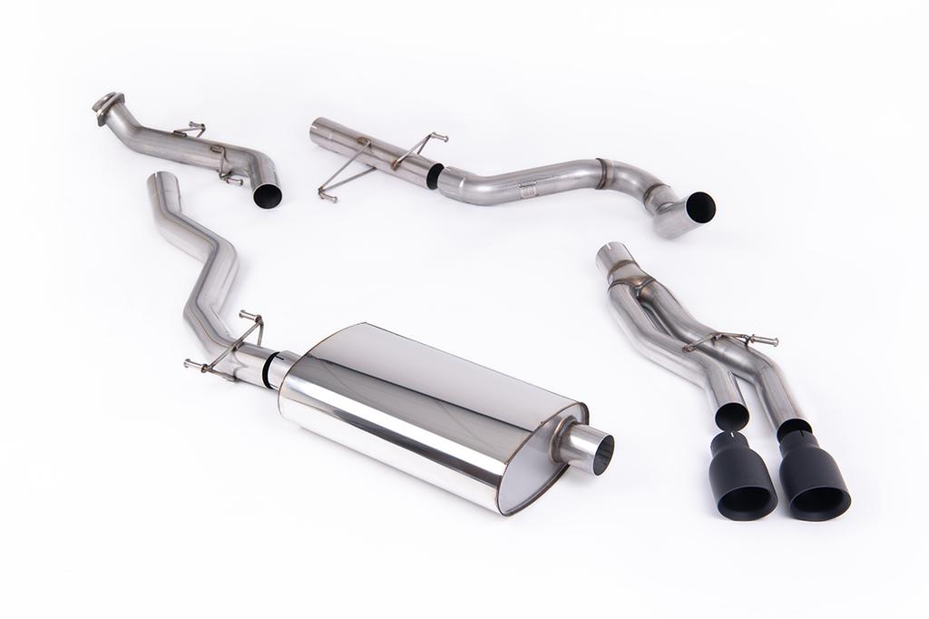 MillTek-SSXTY218-Cat-back Non-Resonated (Louder) Catback with 2 x GT-100 Cerakote Black Tips | ML Performance Car Parts