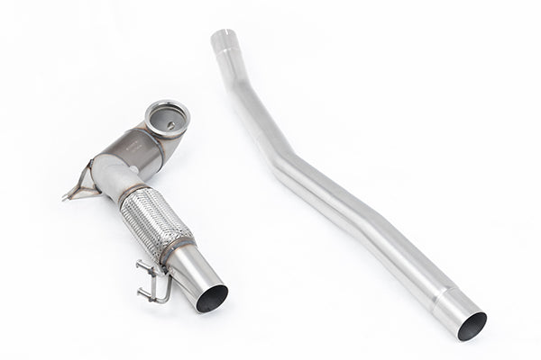 Milltek SSXVW729 Volkswagen V2 Large Bore Downpipe With 200Cpsi Hjs Cat (104mm To 80mm) (Inc. Arteon)