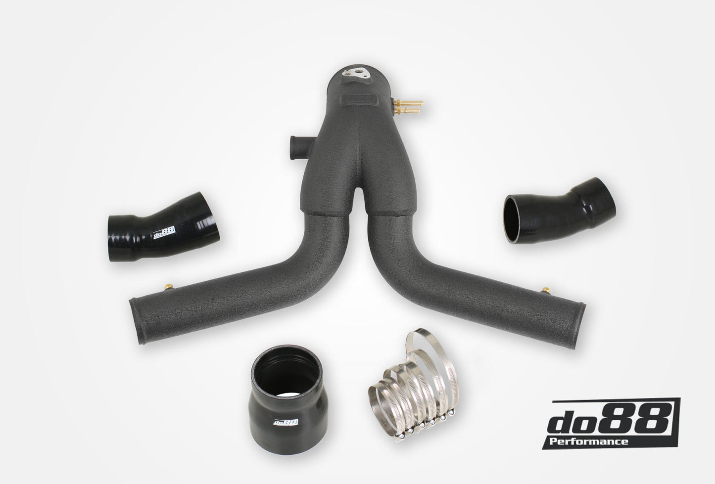 DO88 TR-200SV-OEM-1 Porsche 911 Turbo (991.1) 2013-15 Y-Pipe, Black for OEM IC
