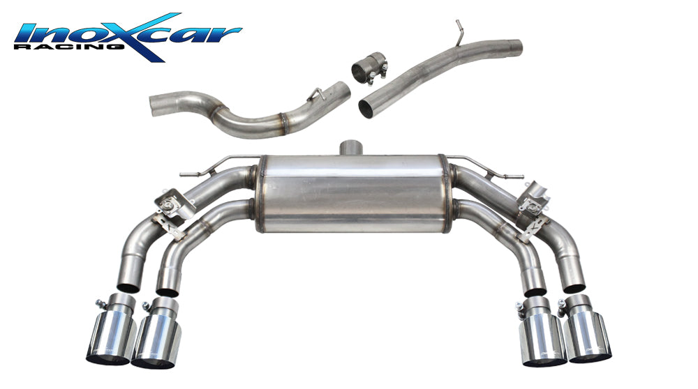 InoXcar VALV.FORM.03.RA Cupra Formentor VZ 2.0 Direct Central Pipe + Rear Silencer With End Pipe 2 X Diam. 90 Racing Dx+Sx + Valves Assembly With Original Electric Engines 1 | ML Performance UK Car Parts