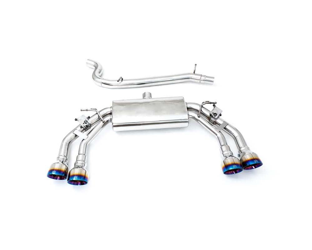Armytrix Stainless Steel Valvetronic Exhaust System Volkswagen T-Roc R 2.0 L TSI 2020+ with Blue Coated Tips