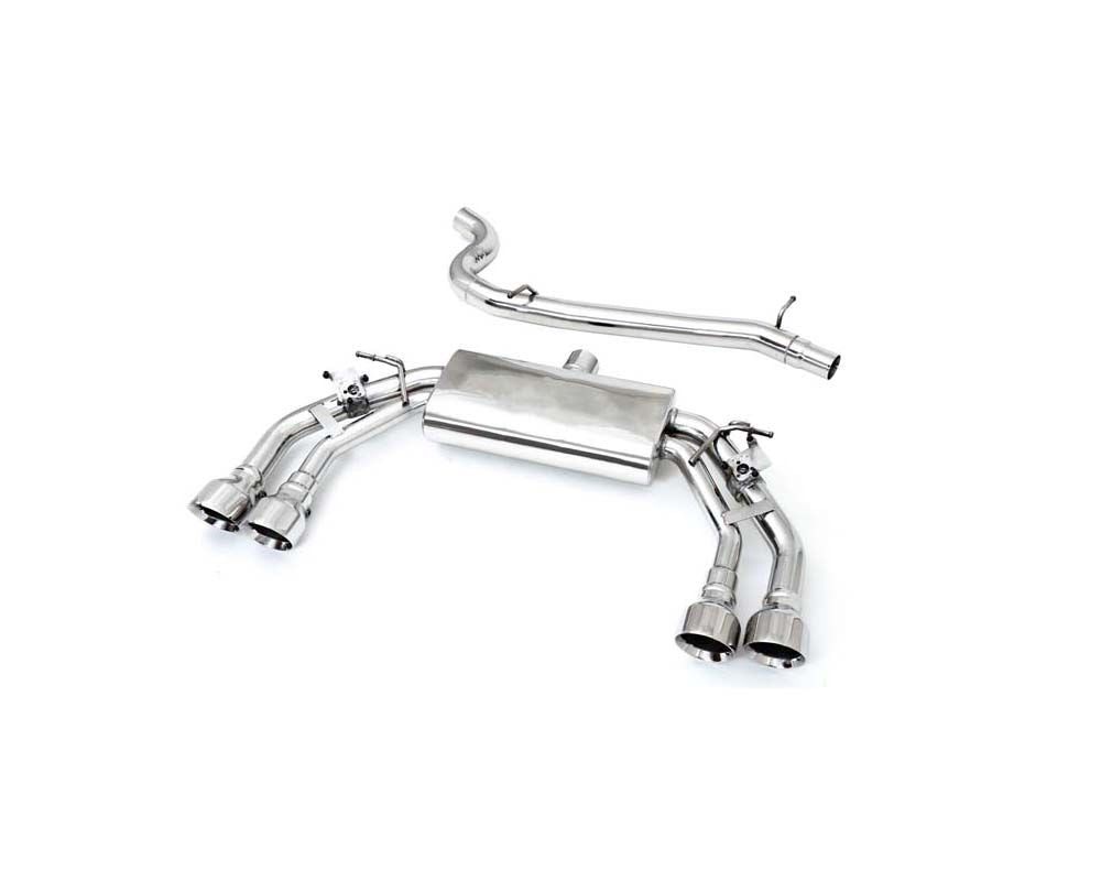 Armytrix Stainless Steel Valvetronic Exhaust System Volkswagen T-Roc R 2.0 L TSI 2020+ with Chrome Silver Tips