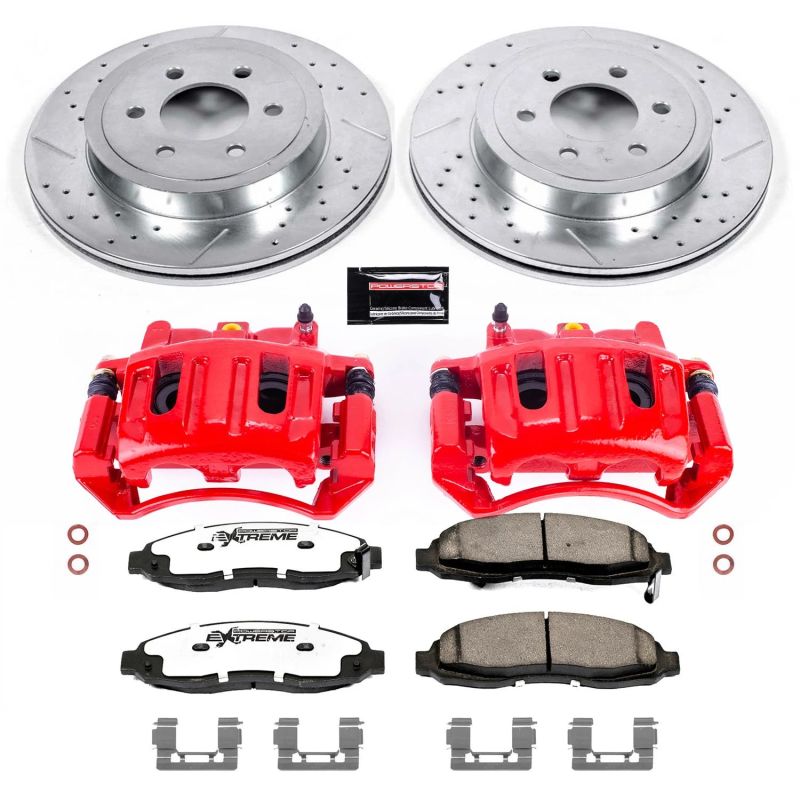 PowerStop Power Stop 03-04 Dodge Dakota Front Z36 Truck & Tow Kit w/Cals