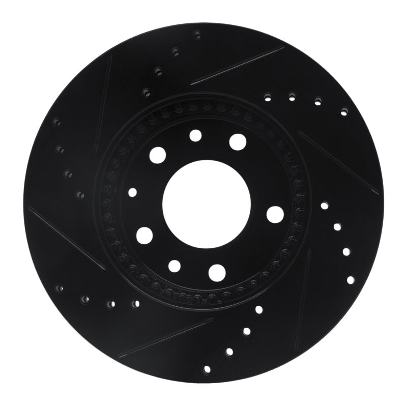 R1 Concepts R1 03-05 Mazda 6 Front Right Drilled & Slotted Black Brake Rotor