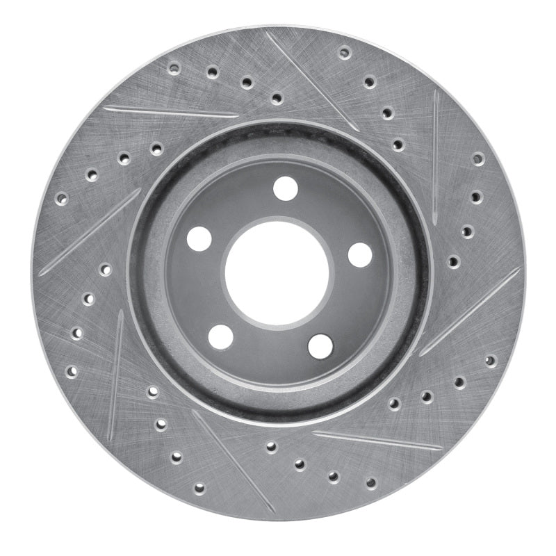 R1 Concepts R1 03-09 Chrysler PT Cruiser Front Left Drilled & Slotted Silver Brake Rotor