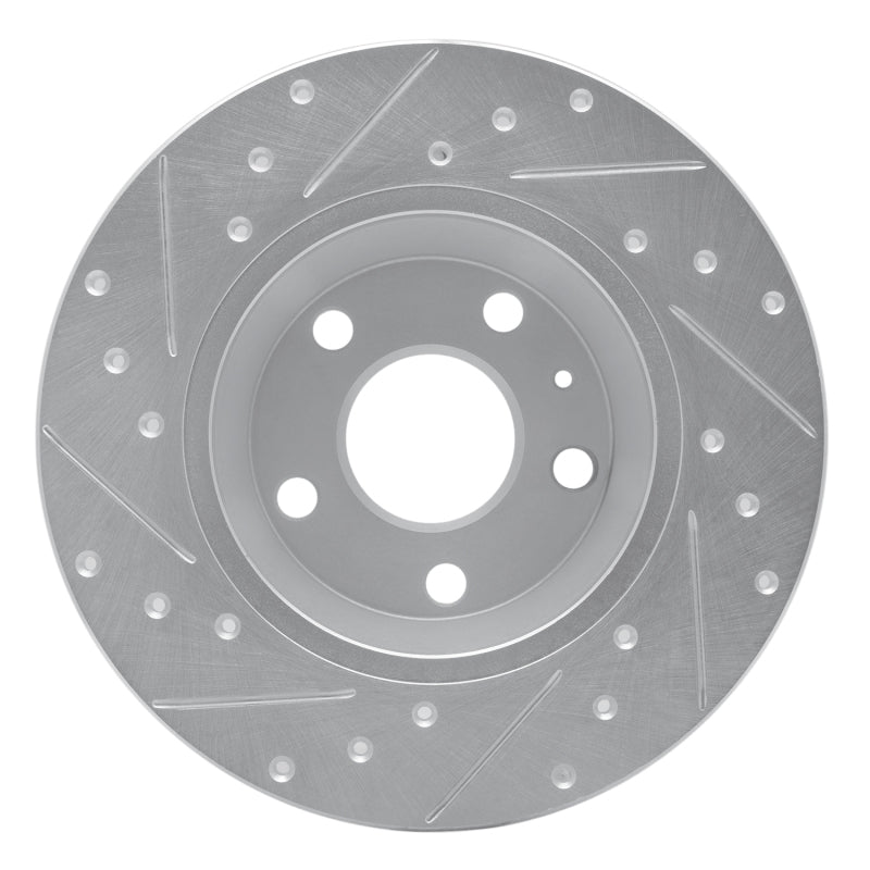 R1 Concepts R1 08-15 Audi TT Rear Right Drilled & Slotted Silver Brake Rotor