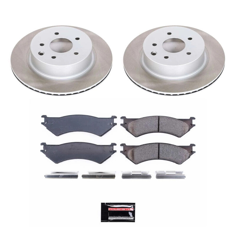 PowerStop Power Stop 99-07 Ford E-350 Super Duty Rear Semi-Coated Rotor Kit