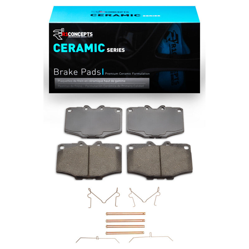 R1 Concepts R1 79-85 Toyota Pickup Front Ceramic Brake Pads & Hardware Kit