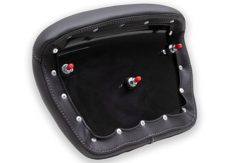 Mustang Motorcycle Mustang 08-21 Harley Electra Glide, Rd Glide, Rd King, Str Glide Tour-Pak Pad w/Grey Stitch-Black