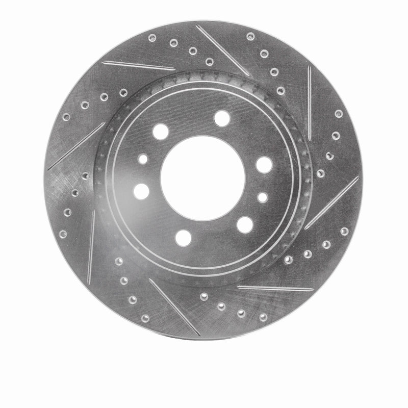 R1 Concepts R1 22-25 Cadillac XT6 Front Right Drilled & Slotted Silver Brake Rotor
