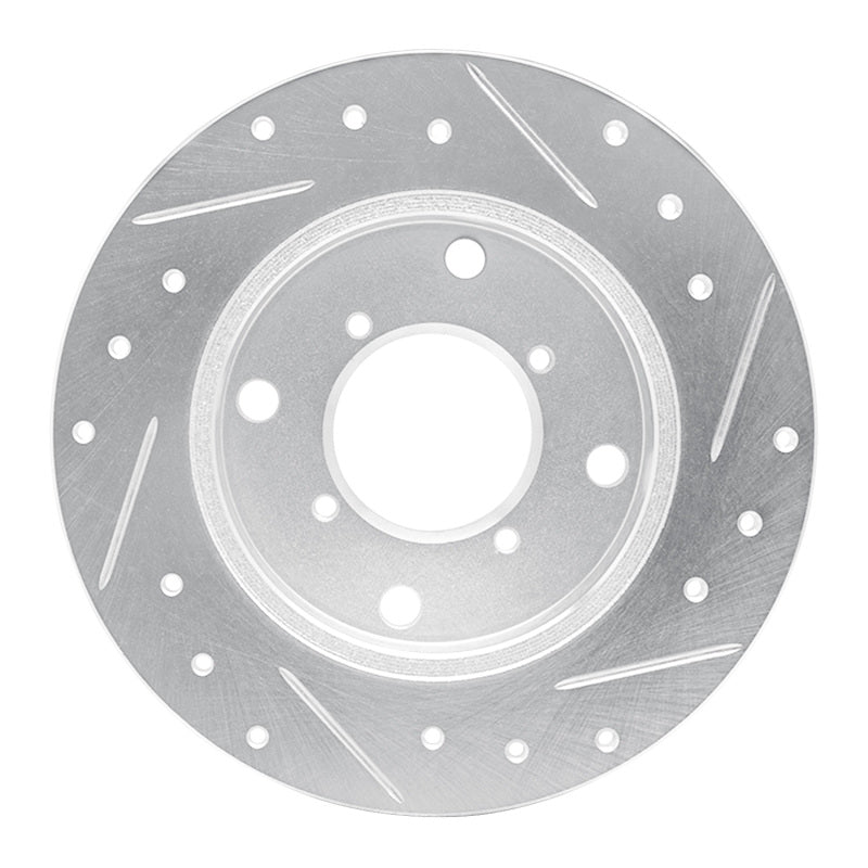 R1 Concepts R1 89-94 Suzuki SWIFT Rear Left Drilled & Slotted Silver Brake Rotor